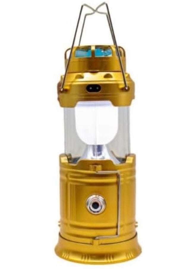 Generic Solar Rechargeable Camping Lantern & Portable Flashlight (1 W + 6 Led) with USB output for  mobile charging, 220 v code(SH-5900T)  - Image 2