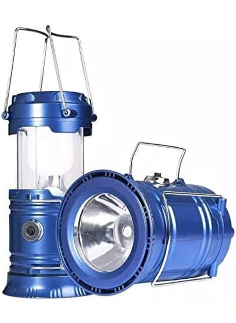 Solar Rechargeable Camping Lantern & Portable Flashlight (1 W + 6 Led) with USB output for  mobile charging, 220 v code(SH-5900T)