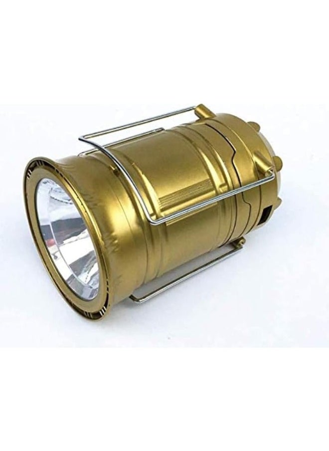 Solar Rechargeable Camping Lantern & Portable Flashlight (1 W + 6 Led) with USB output for  mobile charging, 220 v code(SH-5900T)