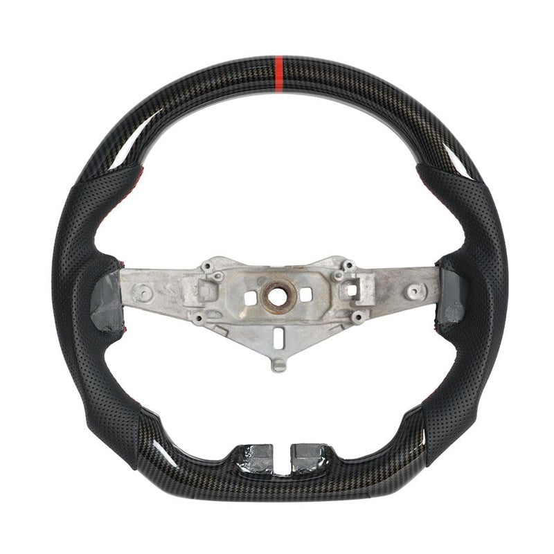 JIANGGAI D-Shaped Flat Bottom Perforated Leather Grip Steering Wheel, Full Leather Steering Wheel Fit For Jeep wrangler JK 2011-2017 - Image 5