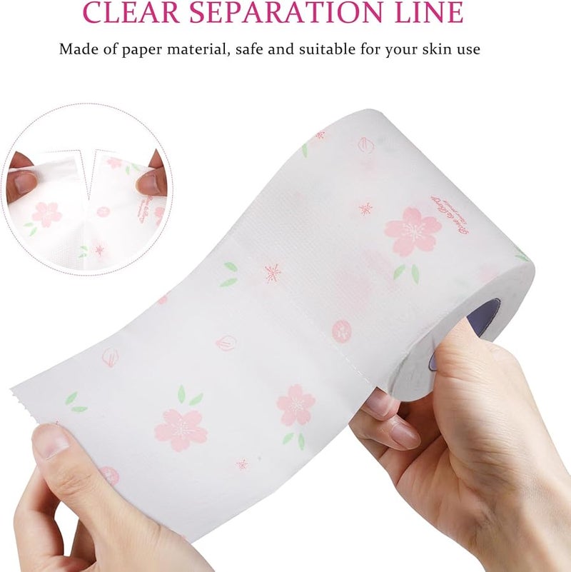 Tehaux Floral Printed Toilet Paper 4 Rolls Soft Bathroom Tissue Skin Friendly Design - Image 3
