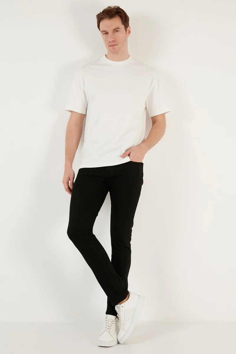 بوراتي Cotton Normal Waist Slim Fit Skinny Jeans Men's Denim Trousers 1120J54NAPOLI