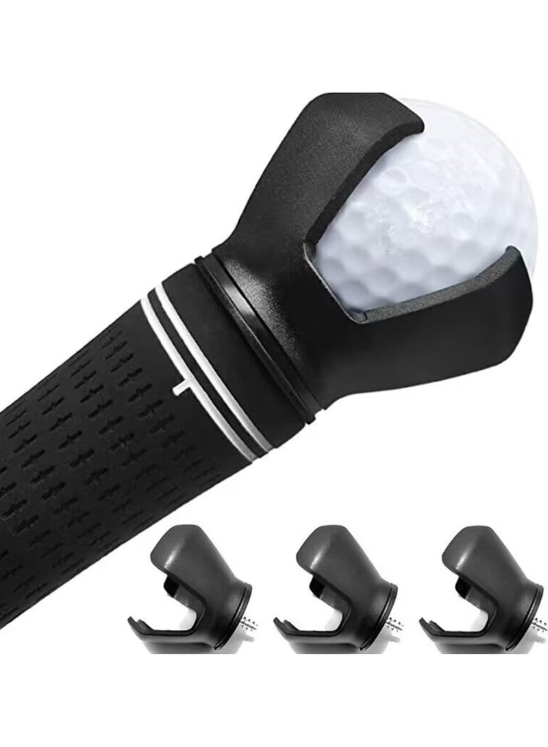 سونسر أداة التقاط الكرة 3 قطع 3 شوكة لالتقاط الكرة أداة التقاط الكرة الغولف بمشبك من الفولاذ المقاوم للصدأ مخلب محمول لالتقاط الكرة لمقبض مضرب الغولف - Image 1