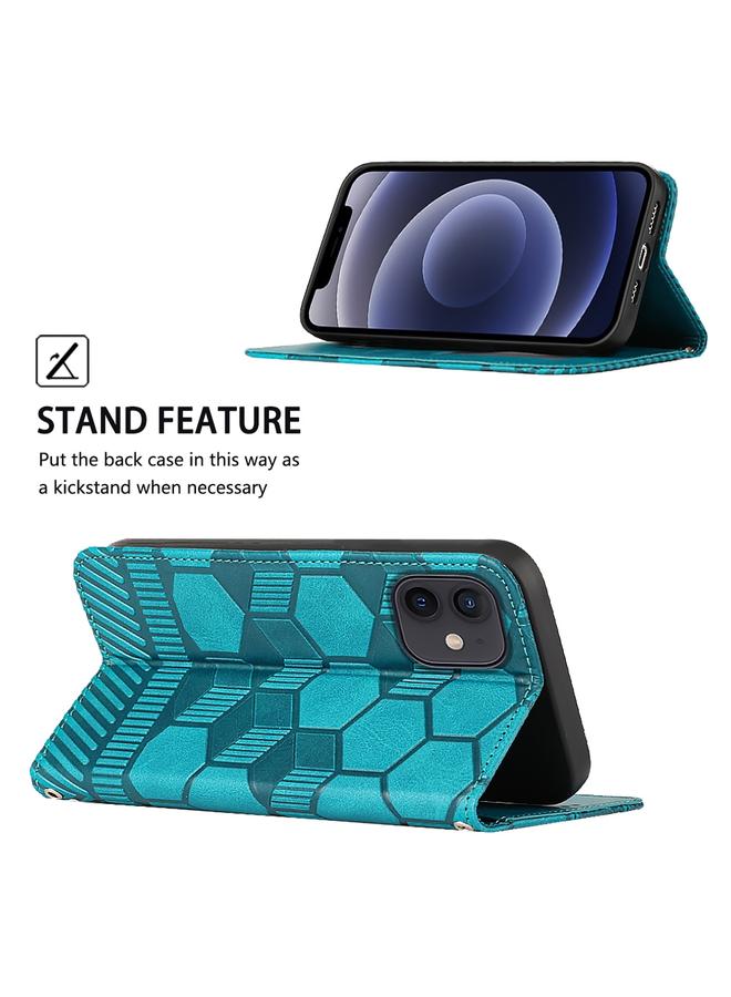 Zaboon Case For iPhone 12 mini Football Texture Magnetic Leather Flip Phone Case - Image 5