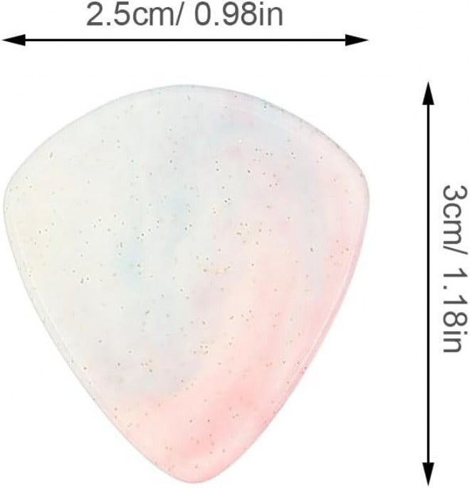 Beavorty 10 Pcs Heart-shaped Gradient Resin Guitar Picks, Electric Bass Acoustic Guitar Plectrums for Beginners and Players, Musical Instrument Accessories - Image 2