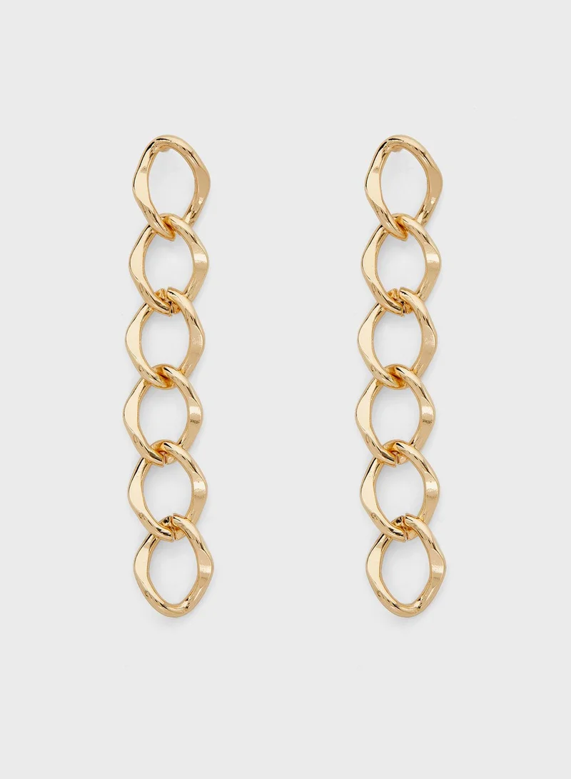 Ginger Chain Link Drop Earrings