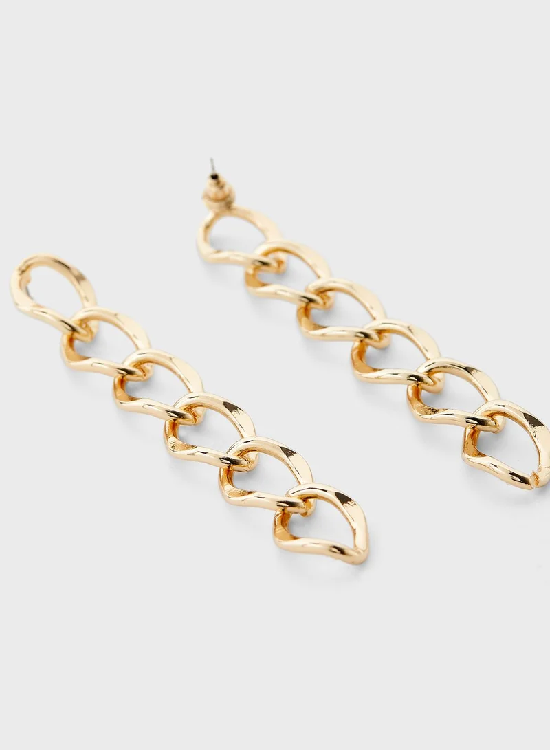 Ginger Chain Link Drop Earrings