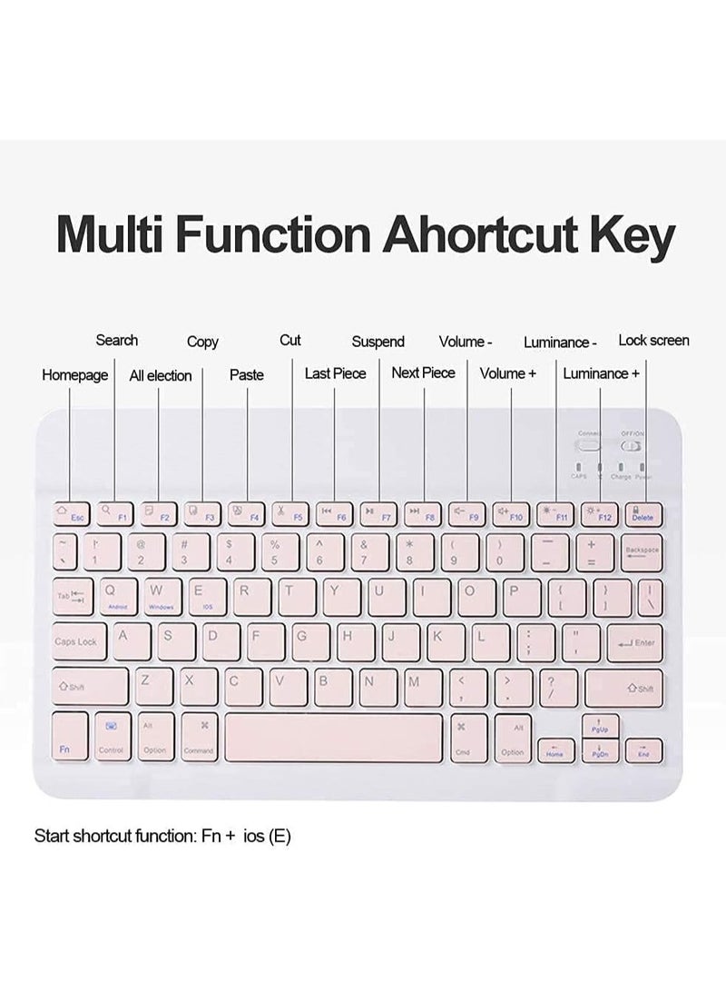 Arabic and English Keyboard Case with Wireless Mouse for iPad Mini 1/2/3/4/5 7.9 inch, Lightweight Smart Cover with Detachable Keyboard u0026 Bluetooth Mice - Image 3
