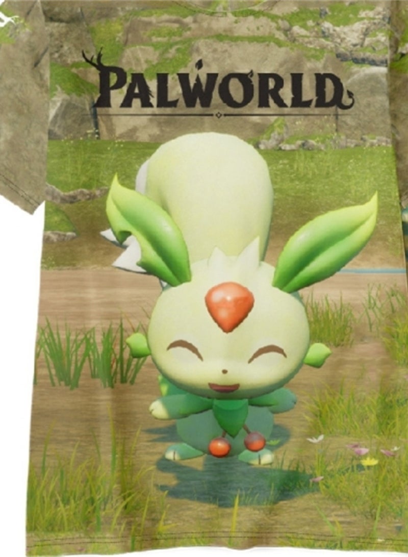 Palworld Phantom Beast Palu 3D digital printing adult and children summer short-sleeved T-shirt - Image 4