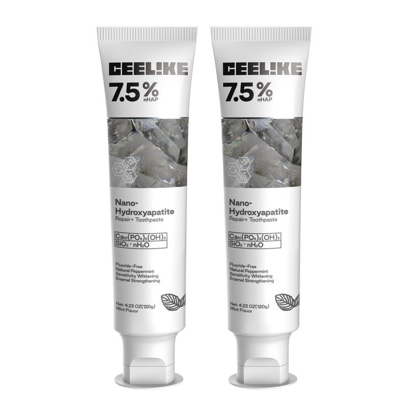 CEELIKE 7.5% Hydroxyapatite Toothpaste â€“ Strengthens Enamel, Protects Gums & Freshens Breath â€“ Fluoride-Free, Ideal for Sensitive Teeth, 120g (2) - Image 1