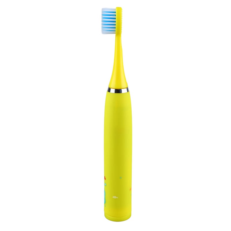Children Electric Toothbrush 4 Gears 8 Brush Heads USB Charging Kids Electric Toothbrush Yellow - Image 2