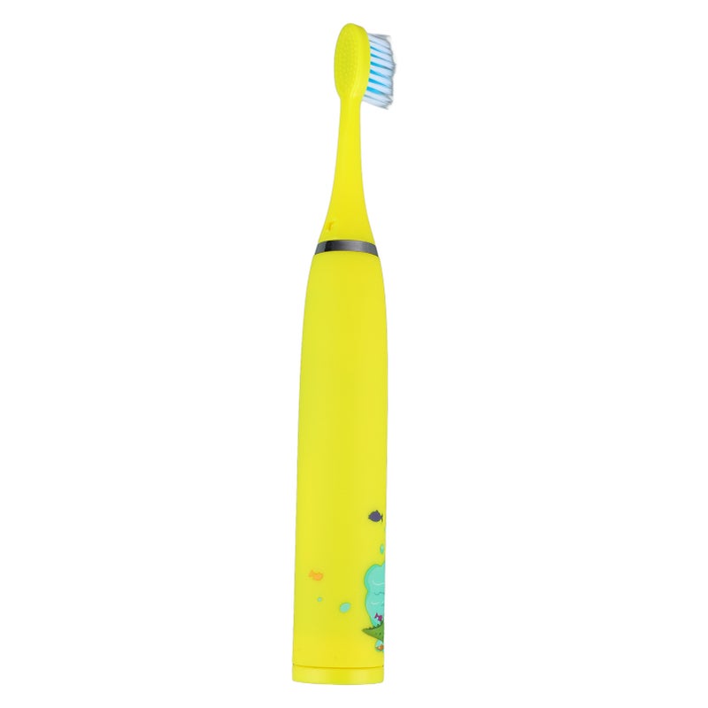 Children Electric Toothbrush 4 Gears 8 Brush Heads USB Charging Kids Electric Toothbrush Yellow - Image 4