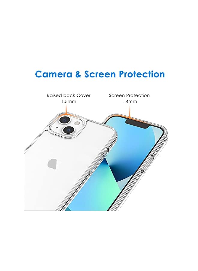 Jetech Case For Iphone 13 6.1-Inch, Non-Yellowing Shockproof Phone Bumper Cover, Anti-Scratch Clear Back (Clear) - Image 3
