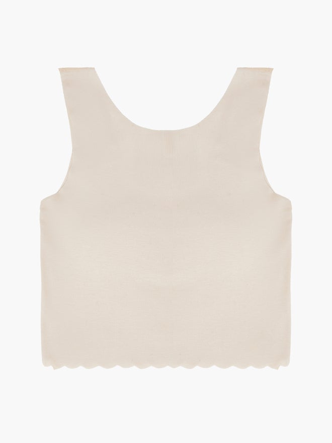 Styli Teen Girls Scalloped Hem Vest with Light Padding - Image 2
