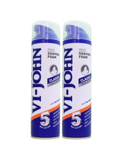 vi john Vi-John Shaving Foam Classic 200Ml X2 Value Pack 