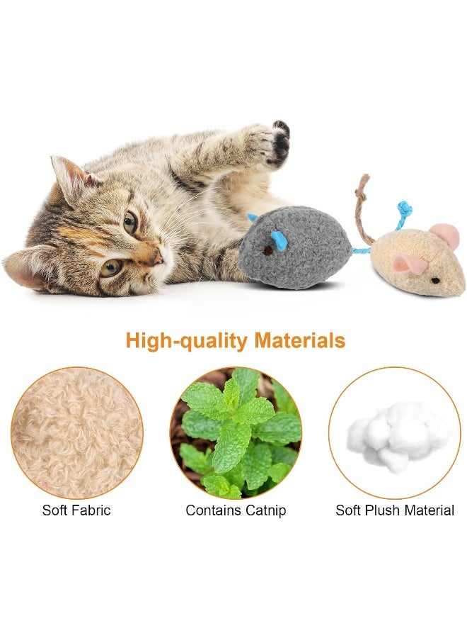 Mumoo Bear 9Pcs Cat Catnip Mice Toys for Cat, Soft Mouse Toys Playing Chewing Teeth Cleaning Realistic Plush Toy for Cat Kitten - Image 3