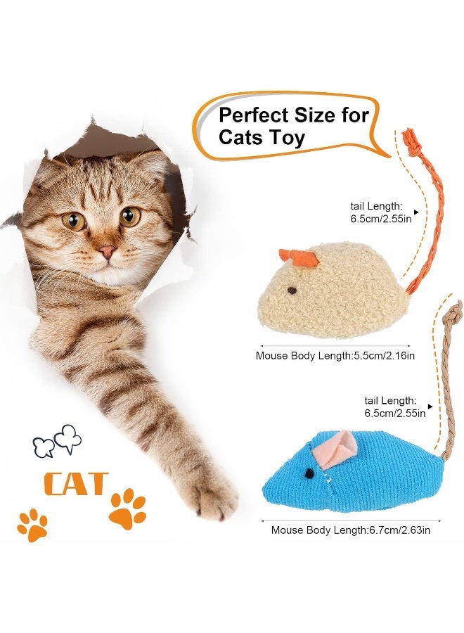 Mumoo Bear 9Pcs Cat Catnip Mice Toys for Cat, Soft Mouse Toys Playing Chewing Teeth Cleaning Realistic Plush Toy for Cat Kitten - Image 2