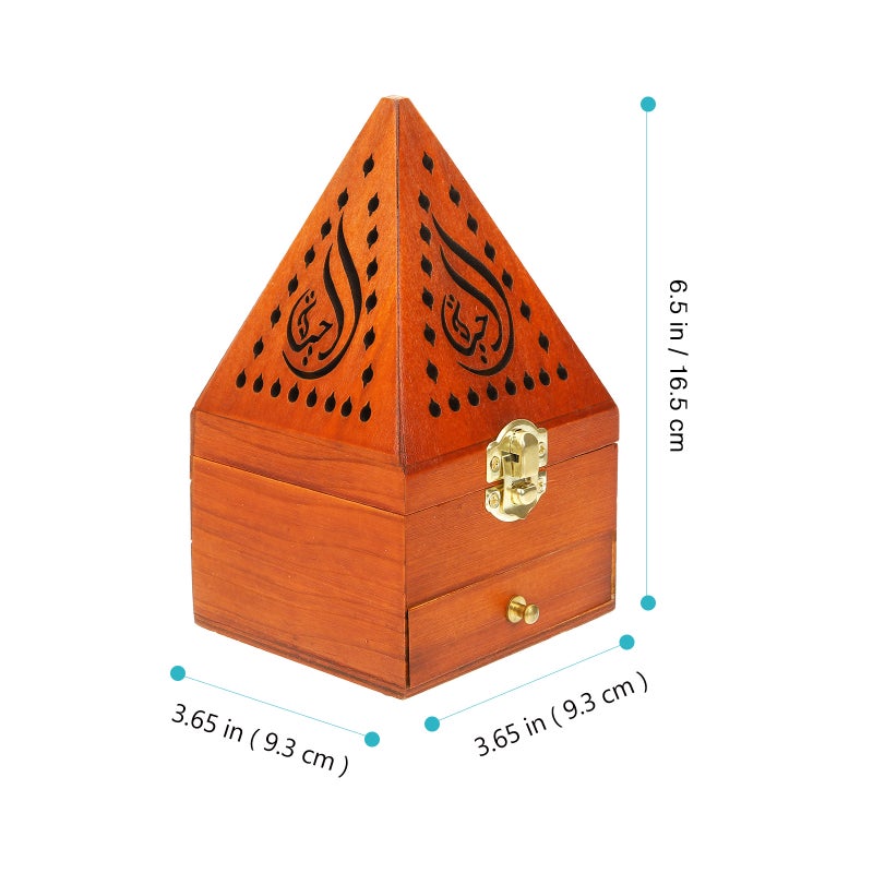 🏠 صندوق عطر بخور خشبي للزينة المنزلية مع تخزين بخور وتنقية هواء مقاس 16 50x9 30x9 30 سم حبة واحدة - Image 2