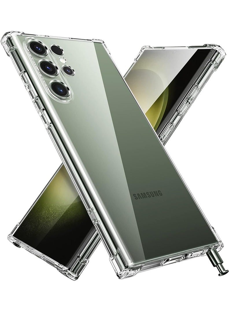 رفع القضية جراب شفاف للغاية لهاتف Samsung Galaxy S24، جراب هاتف خلوي من مادة TPU ممتص للصدمات مع زوايا معززة، جراب واقٍ مرن ناعم وشفاف للغاية - Image 1