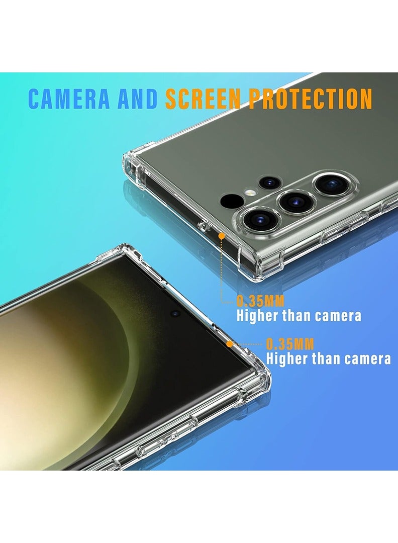 رفع القضية جراب شفاف للغاية لهاتف Samsung Galaxy S24، جراب هاتف خلوي من مادة TPU ممتص للصدمات مع زوايا معززة، جراب واقٍ مرن ناعم وشفاف للغاية - Image 3