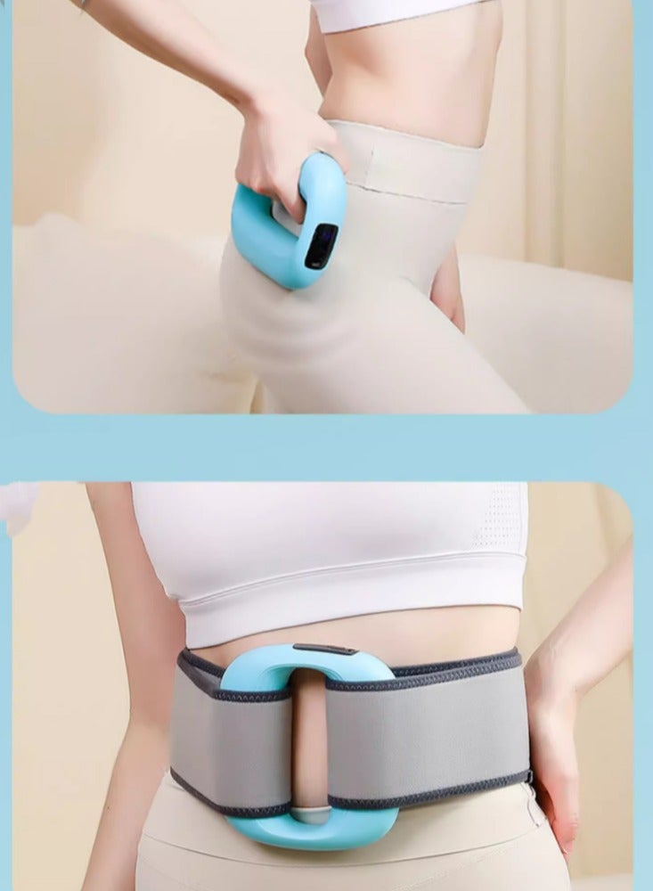 Loquat Fascial Ring Slimming Belt Fat-shaking Machine Slimming Belly Artifact Lazy Weight Loss Artifact Waist Muscle Massager dream pink-5-Speed Frequency Conversion 2 Strong Vibration Modes Fat Burning Pl - Image 3