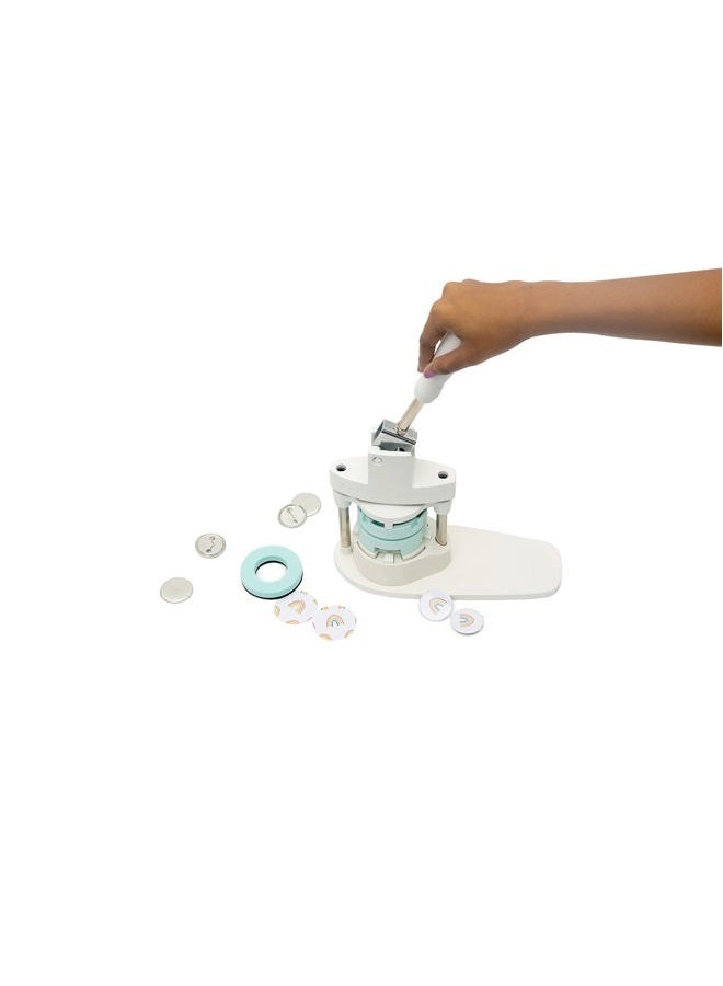 We R Memory Keepers , Button Press Kit, Includes Button Press, Cutting Inserts, Medium Circle Die, Medium Press Insert, 5 Buttons, Make Pins, Buttons, Badges, and Keychains - Image 2