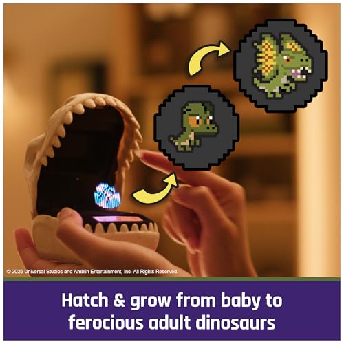Bitzee, Jurassic World Interactive Dinosaur Toy with 25 Dinosaurs Inside, Reacts to Touch, Pods Connect & Interact, Digital Pet Gifts & Stocking Stuffers for Kids - Image 3
