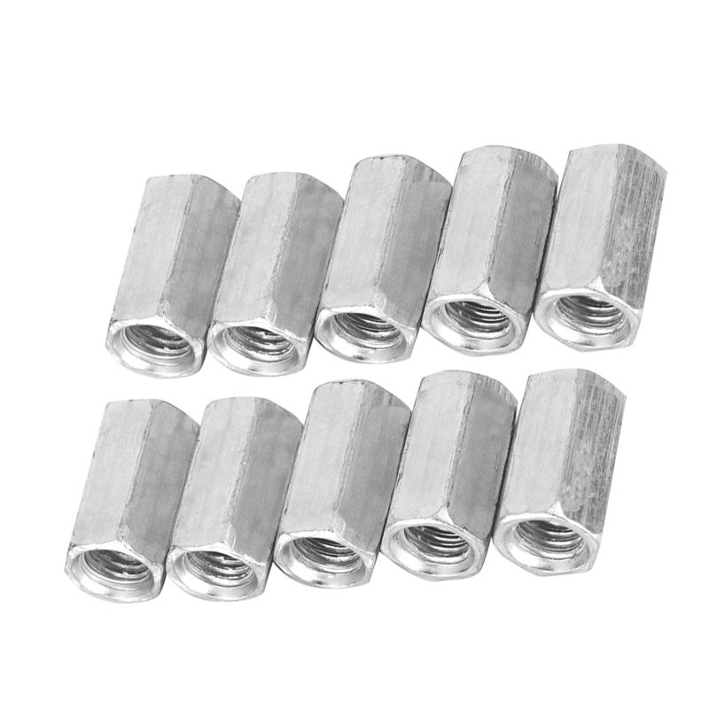 M8 Hex Nut M8*20 Zinc Plated Carbon Steel High Strength Corrosion Resistance - Hexagonal Shape Multi-angle Tool Access Long Rod Nut for Industrial Construction Home Office Appliance Communication Equi - Image 2