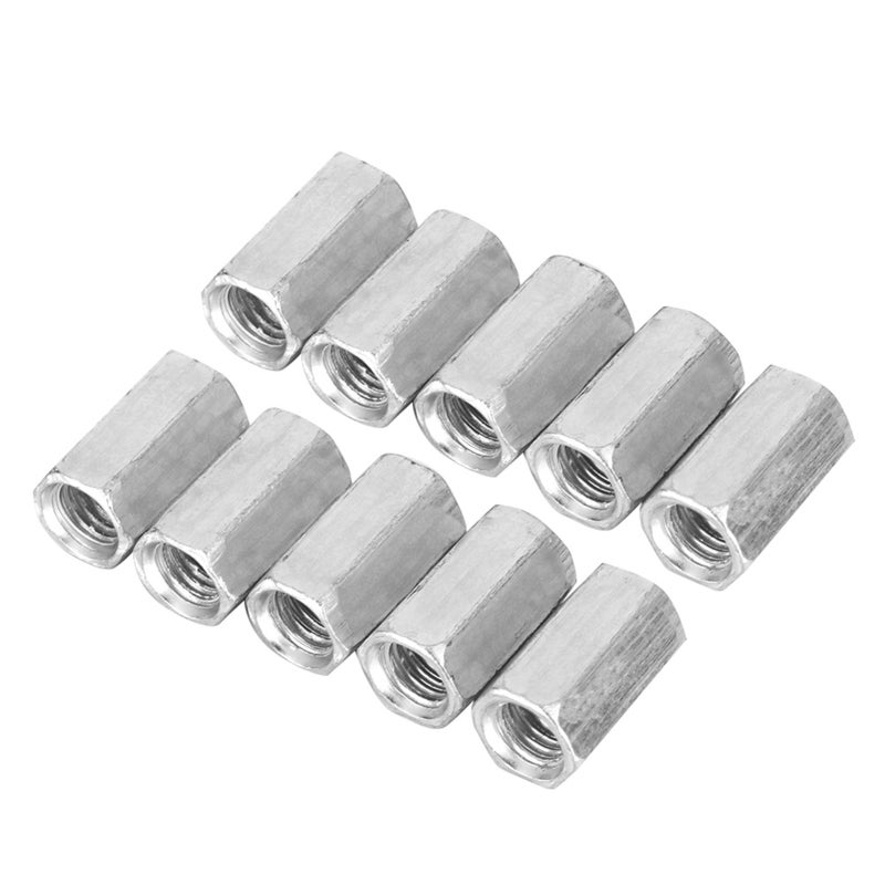 M8 Hex Nut M8*20 Zinc Plated Carbon Steel High Strength Corrosion Resistance - Hexagonal Shape Multi-angle Tool Access Long Rod Nut for Industrial Construction Home Office Appliance Communication Equi - Image 4