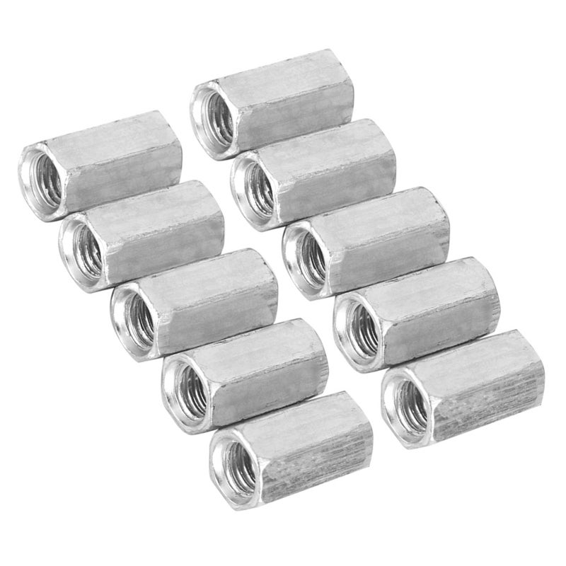 M8 Hex Nut M8*20 Zinc Plated Carbon Steel High Strength Corrosion Resistance - Hexagonal Shape Multi-angle Tool Access Long Rod Nut for Industrial Construction Home Office Appliance Communication Equi - Image 3