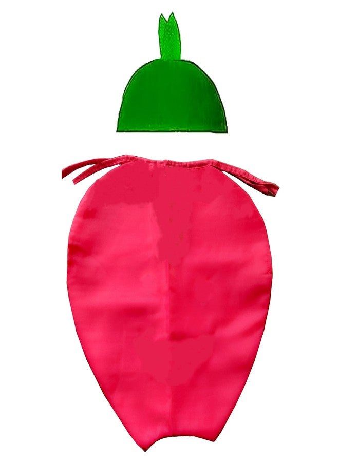 The GrowSome Polyester Apple Fruit Costume For Kids| Fruit Shape Cutout For Childs| Fruits And Vegetables Costume For Babies| Healthy Fruits Dress For Kids (Jumpsuit Not Include) (4-6 Years), Red - Image 2