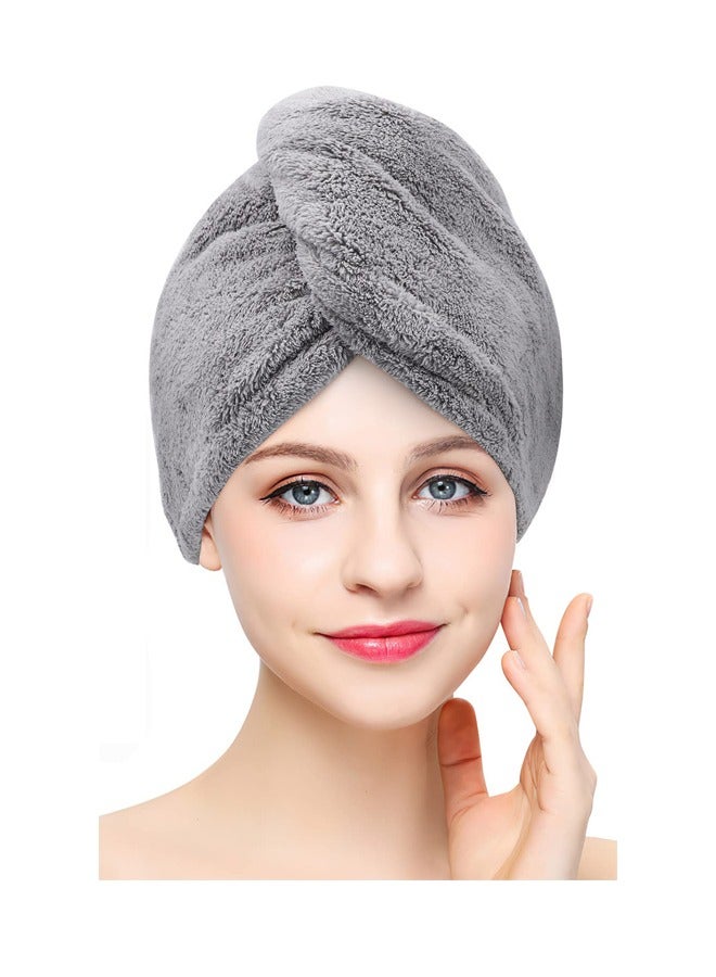 Microfiber Hair Towel, 3 Packs Hair Turbans for Wet Hair, Drying Hair Wrap Towels for Curly Hair Women Anti Frizz(Grey,Blue,White)  - Image 5