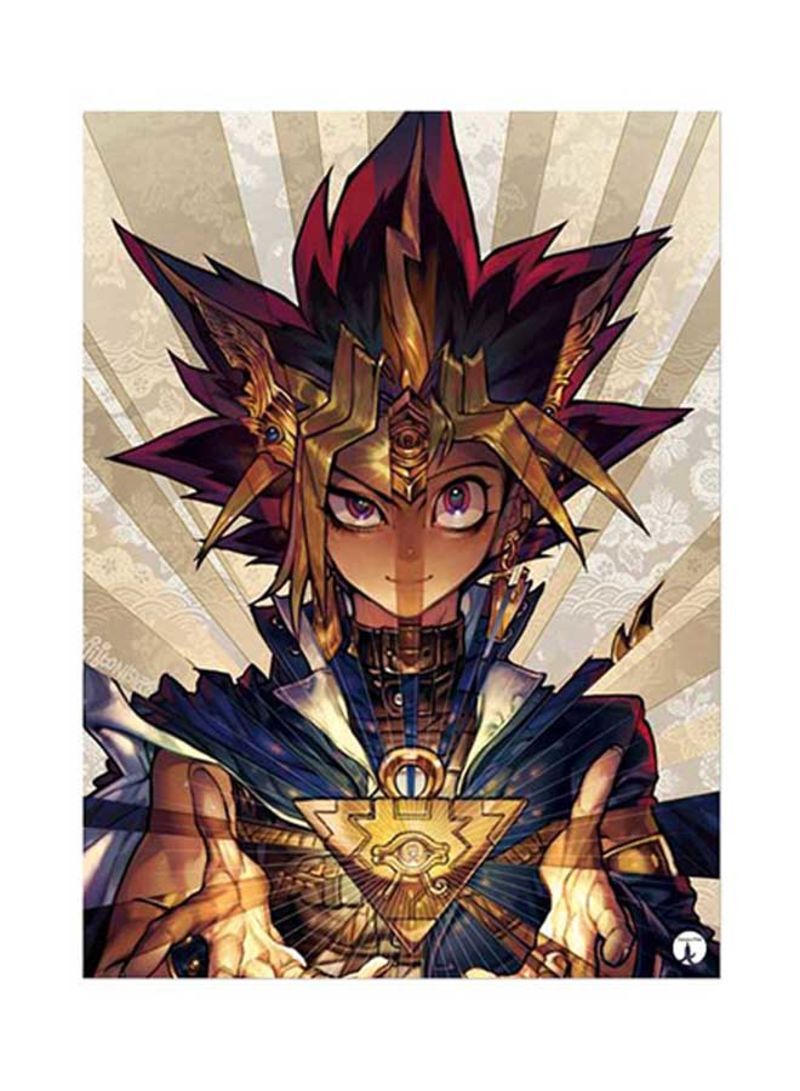 RKN Anime Yu Oh Metal Plate Poster Multicolor 15x20centimeter