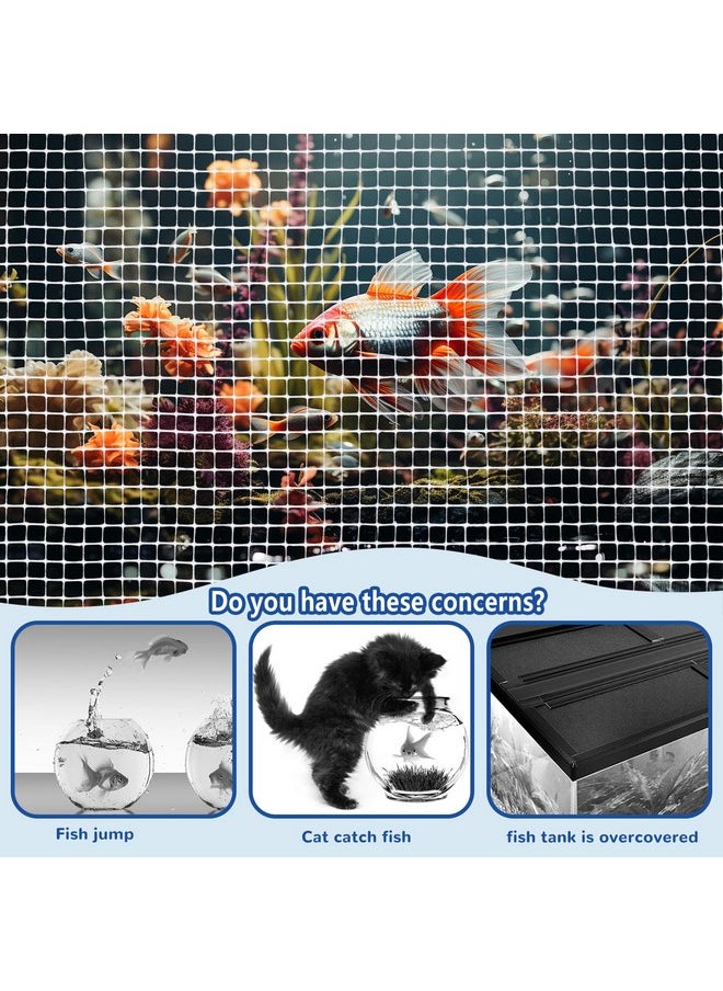 DLOnline DLOnline Clear Mesh Netting, Aquarium Lid, Fish Net for Fish Tank Cover, Fish Tank Lid, Plastic Mesh Screen for Aquarium Net, Aquarium Top Cover, 4 x 5 feet  - Image 3