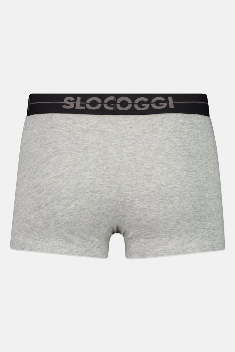 sloggi Men 3 Pieces Brand Logo Hipster Briefs, Grey - Image 4