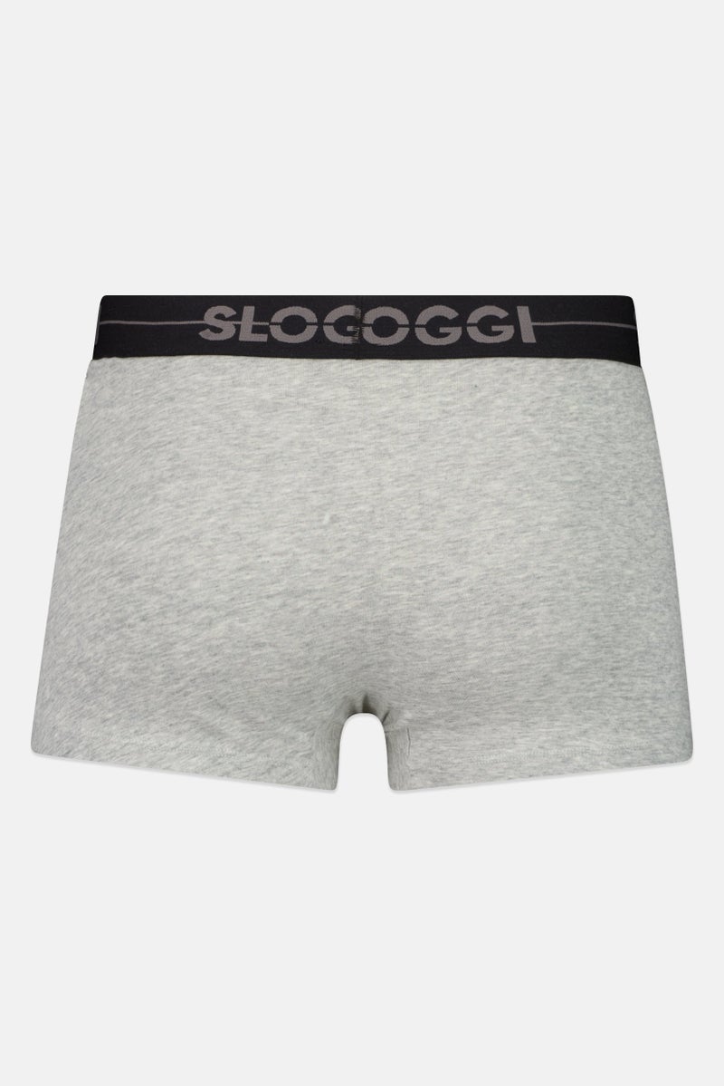 sloggi Men 3 Pieces Brand Logo Hipster Briefs, Grey - Image 2