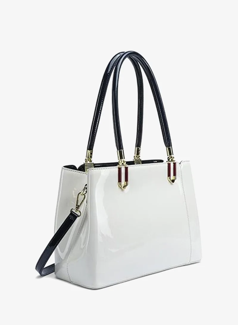 فايور Patent Top-Handle Tote Bag TKC 008