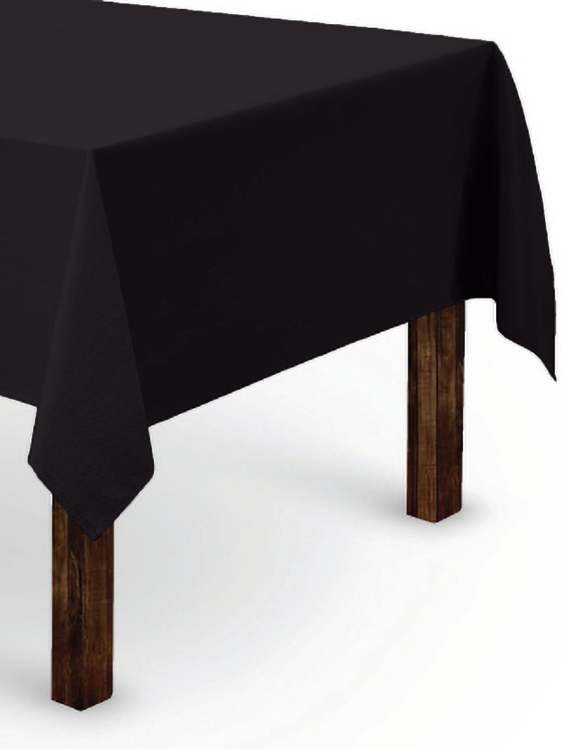 Gee Di Moda Rectangle Tablecloth  60 x 84 Inch Black Table Cloth for 5 Foot Rectangle Table  Heavy Duty Washable Fabric  for 5 Ft Buffet Table Holiday Party Dinner Wedding  Baby Shower