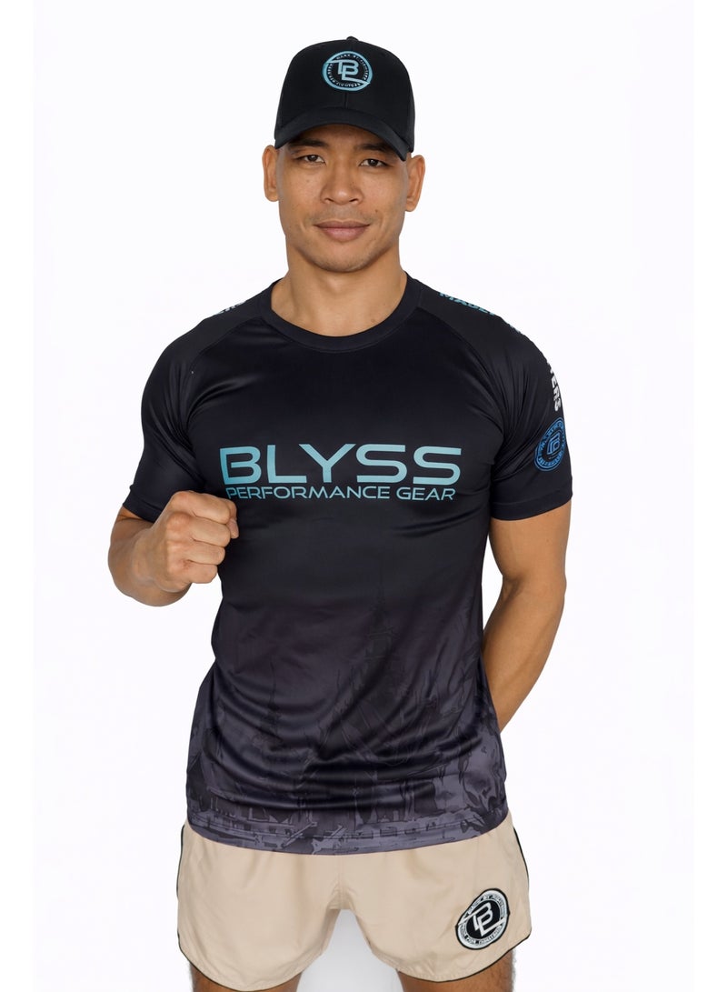 BLYSS Performance Gear Muay Thai T-Shirt Temple Edition Black - Image 1