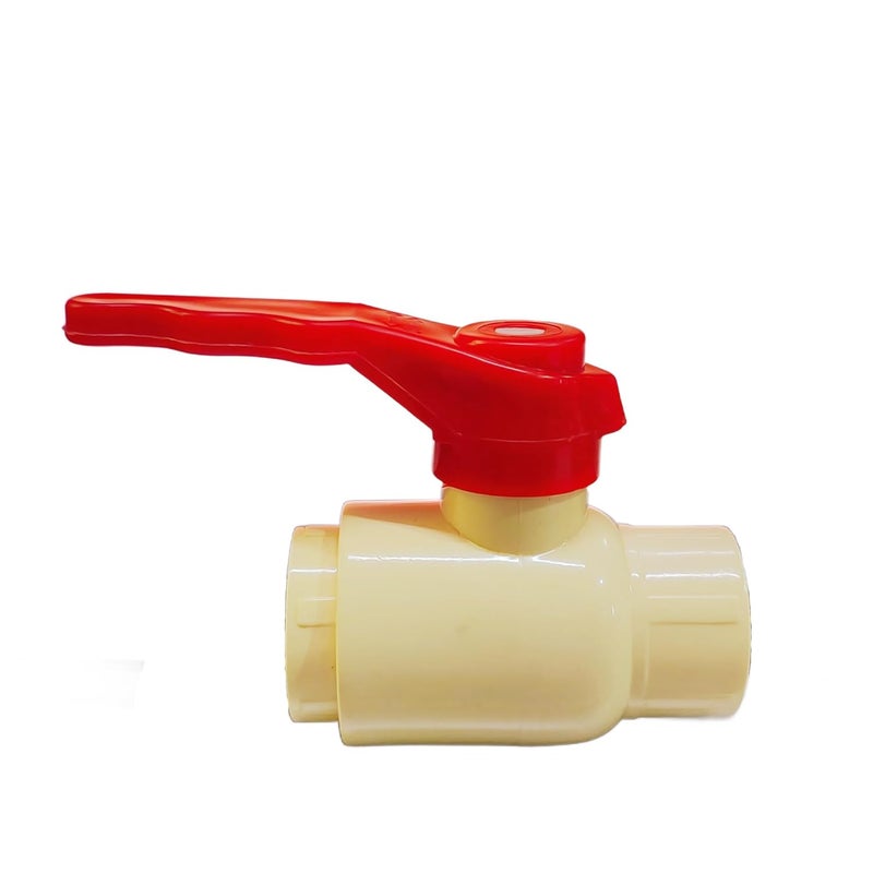 aitchcy CPVC Ball Valve 1 inch| Heavy Duty CPVC Ball Valve for Hot & Cold Water | Quarter Turn Valve with PTFE Seat | Corrosion & UV Resistant | for C PVC Pipe 1inch (1 inch Pack of 1) - Image 1