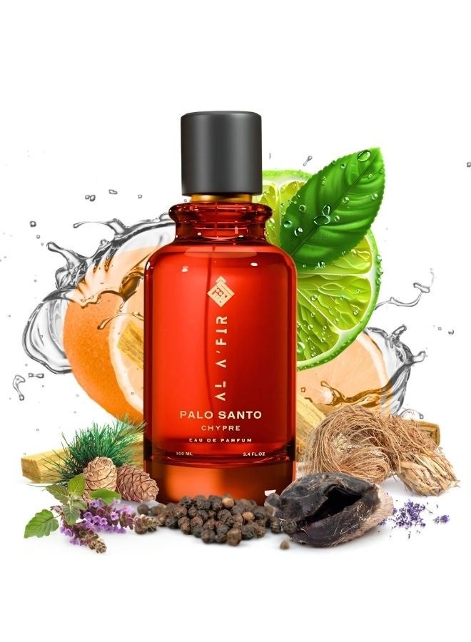 العافر عطر "الأعفر" (AL A'FIR) بتركيبة "بالو سانتو شيبر" (Palo Santo Chypre) – عطر راقٍ يجمع بين النفحات الترابية والزهرية للرجال والنساء | فخامة خالدة - 100 مل - Image 1