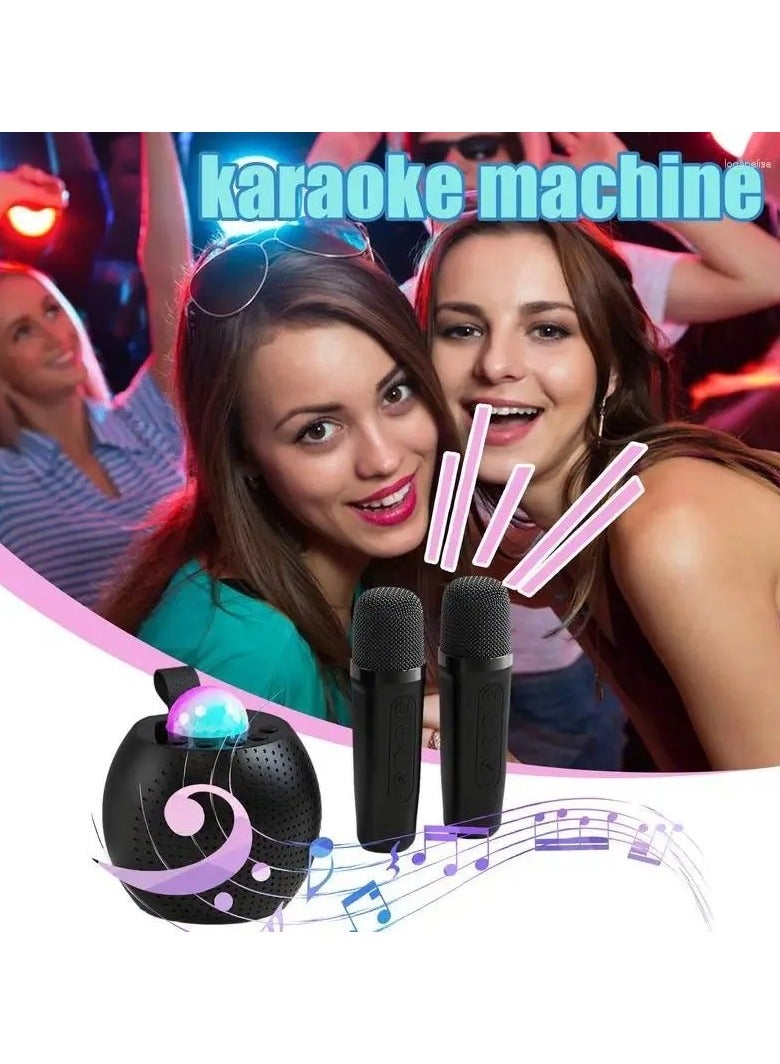 Microphones Karaoke Machine Voice Changing With 2 Wireless Light Designs for Indoor Outdoor Fun - Image 2