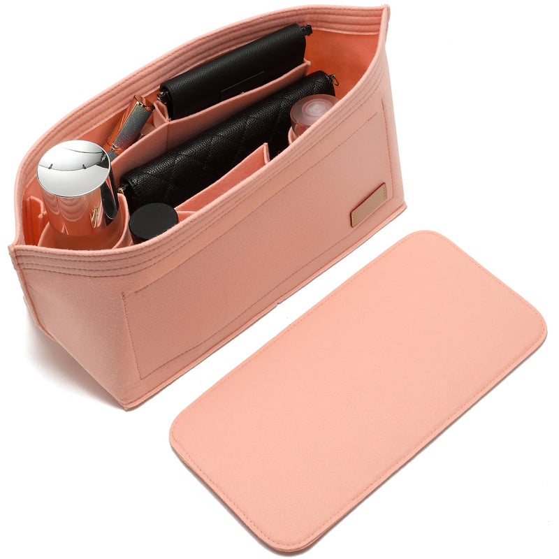 Doxo Purse Organizer Insert Base Shaper 2pc Set Felt Handbag Tote Bag Fit L Speedy 30 Nererfull PM MorePinkMediumCombination