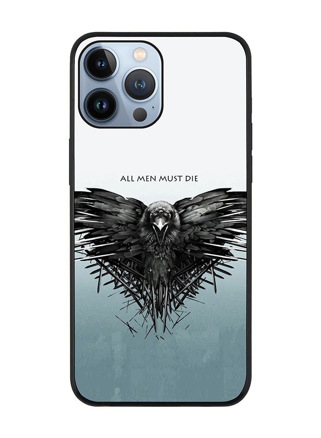 Stylizedd Rugged Black edge case for Apple iPhone 13 Pro Max Slim fit Soft Case Flexible Rubber Edges Anti Drop TPU Gel Thin Cover - GOT All Men Must Die - Image 1
