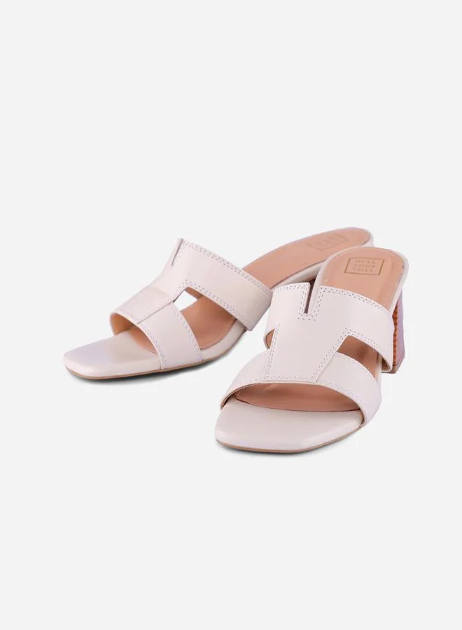 Take Two Women Plain Leather Block Heel Sandals By Heel Your Sole