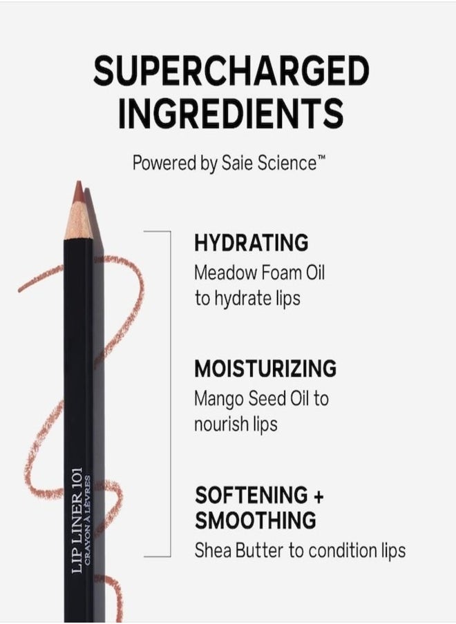 Saie SAIE Lip Liner 101 - Nourishing & Defining Lip Pencil ,  Tease - plum brown nude 1.1g  - Image 4