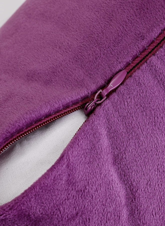NiNi ALL Decorative Throw Pillow Covers Pack of 2, Velvet Throw Pillow Cases for Couch Pillows Cover Bedroom Living Room Outdoor, Pillow Covers 18x18 Inch Purple - Image 5