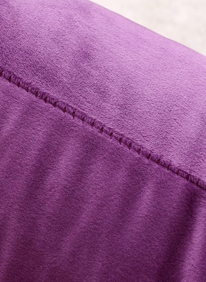 NiNi ALL Decorative Throw Pillow Covers Pack of 2, Velvet Throw Pillow Cases for Couch Pillows Cover Bedroom Living Room Outdoor, Pillow Covers 18x18 Inch Purple - Image 4