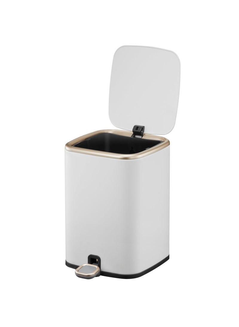ORCHID EKO 6L CUBO STAINLESS STEEL BIN WHITE - Image 1