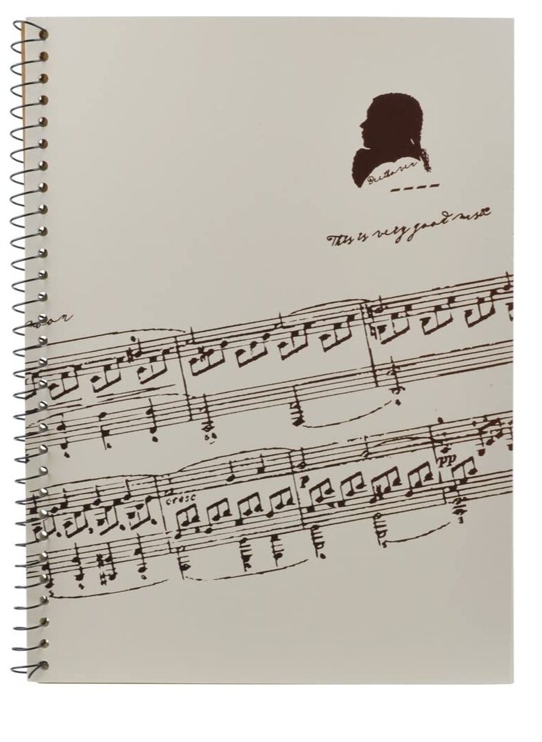 Stave Notebook, Music Writing Notebook Musical Notation Staff Manuscript Paper Piano Note Book Accessories, with 50 Pages Blank Sheet